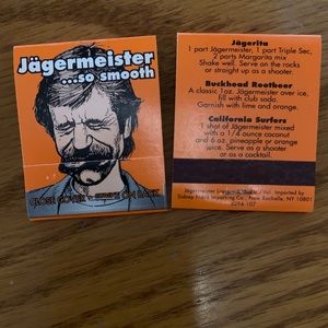 Jagermeister matchbook Mint pair
